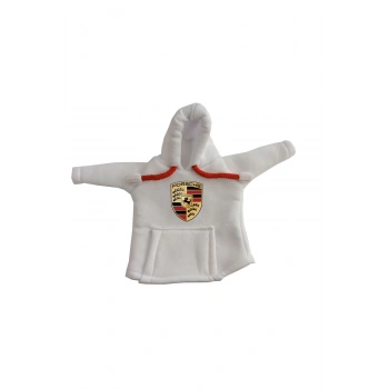 Beyaz Porsche Vites Hoodie - Araç Vites Kıyafeti - Vites Poları - Porsche Vites Hoodi