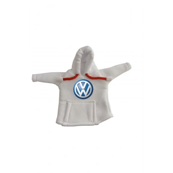 Beyaz Volkswagen Vites Hoodie - Araç Vites Kıyafeti - Vites Poları - Volkswagen Vites Hoodie