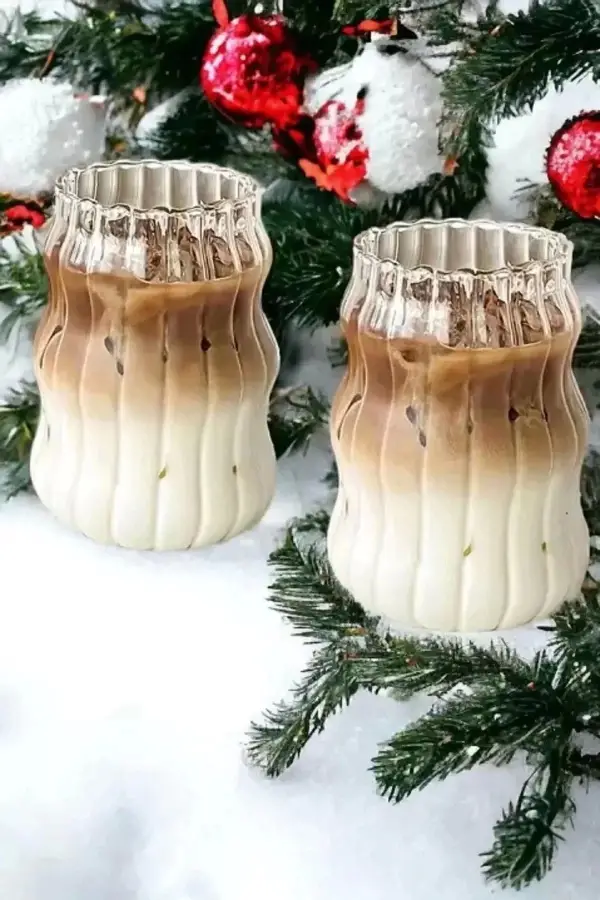 6lı Pipetli Sukabağı Şekli Latte Bardak Seti Iskandinav Tarz Cam Bardak