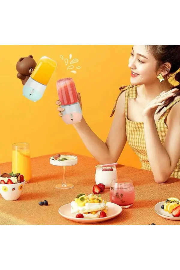 Smothie Kişisel Blender 304 Çelik Bıçak Tritan Plastik Sızdırmaz Kapak Ergonomik Tasarım