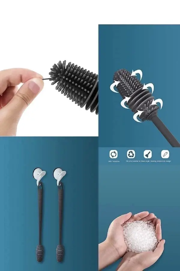 Biberon Emzik Temizleyici Tpr Silikon Fırça Kavanoz Termos Suluk Sürahi Yağ Şişe Temizleme Fırçası