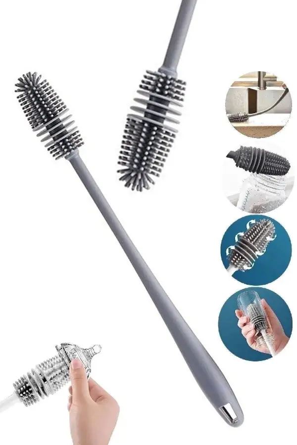 Biberon Emzik Temizleyici Tpr Silikon Fırça Termos Suluk Sürahi Yağ Şişe Temizleme Fırçası