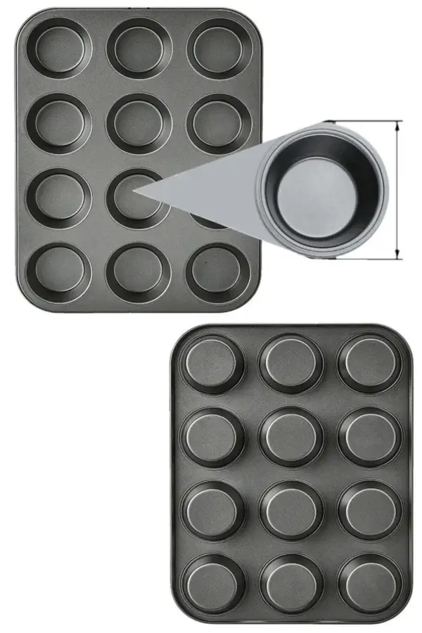 Cupcake Muffin Kalıbı Kek Kapsülü Muffin Kalıbı Çörek Browni Kek Kapsülü 12 Fincan Fırın Tepsisi