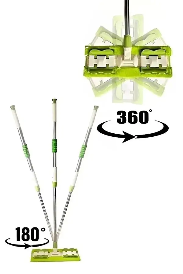 Sihirli Teleskobik Mop Multi Fonksiyonel Ayarlanır Mikrofiber Mop Paspas Cam Ev Bakım Temizlik Seti