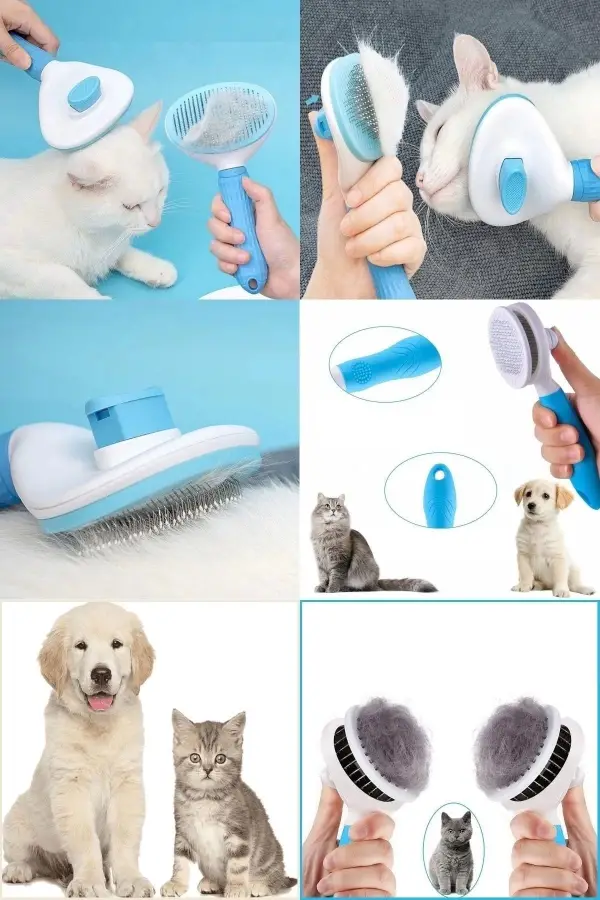 Kedi Fırça Ve Tarağı Kıl Tüy Toplama Basmalı Tiftik Kedi Köpek Evcil Hayvan Temizleme Masaj Aleti