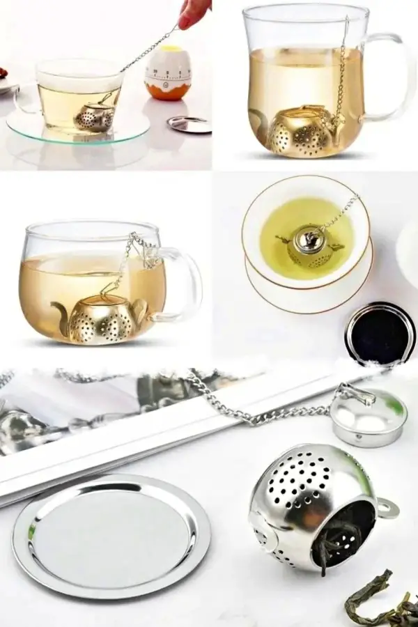 2li Demlik Model Çelik Bitki Çayı Demleme Süzgeci Çay Kahve Demleme