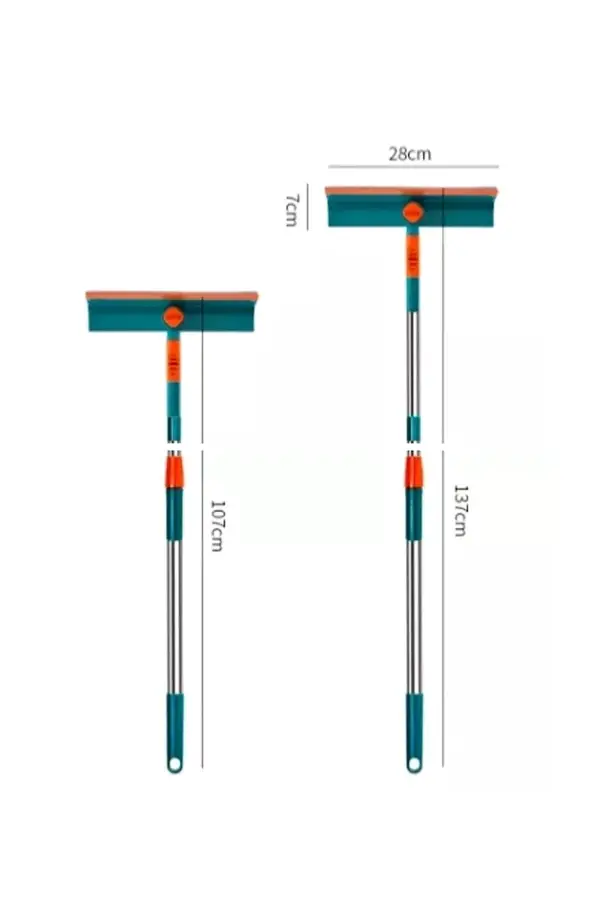 Cam Silme Aparatı Teleskopik Çift Yönlü Pratik 180 Derece Döner Pencere Cam Temizleyici Çekpas