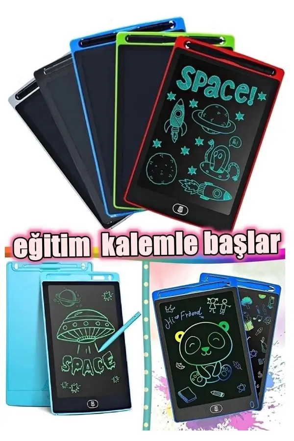 Lcd Tablet Hediyelik Writing 8.5 Inç Dijital Kalemli Çizim Yazı Tahtası Grafik Not Yazma Eğitim