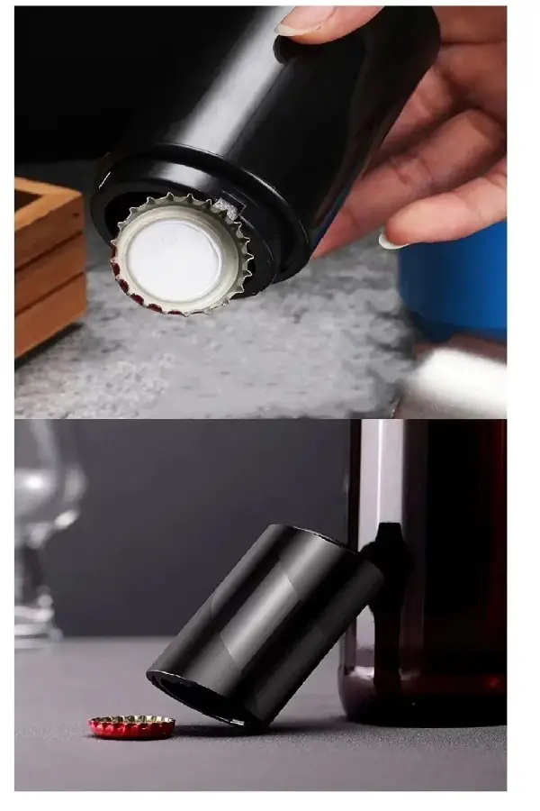 2 Adet Otomatik & Pratik Şişe Açma Bas Çek Şişe Soda Gazoz Kapağı Açacağı Tirbuşon