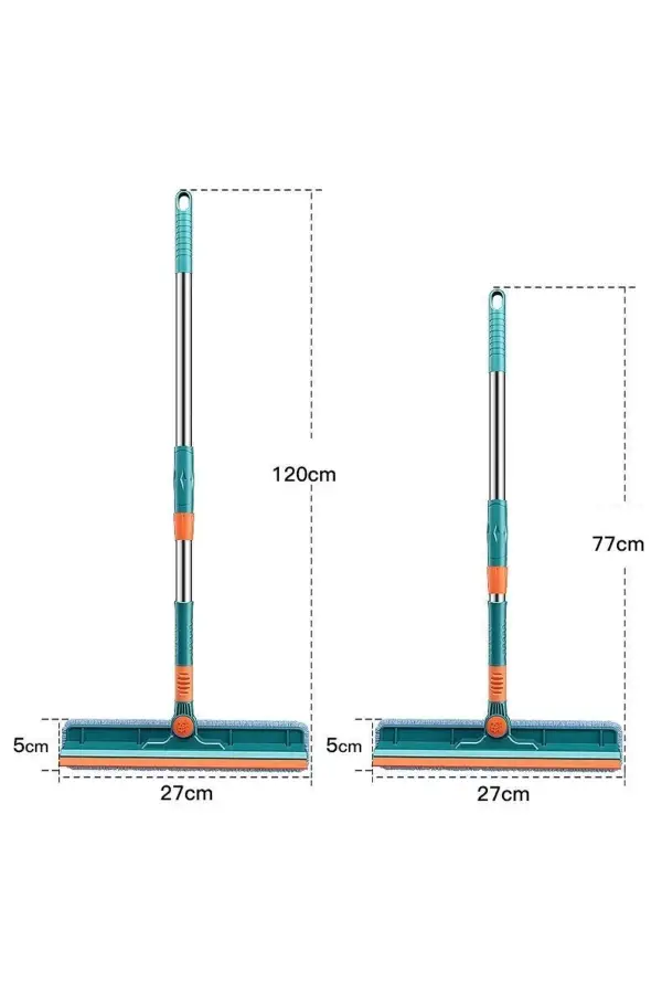 Teloskopik Mikrofiber Sihirli Çift Taraflı Çok Amaçlı Cam Silme Aparatı Pratik Mop Camsil Pratik