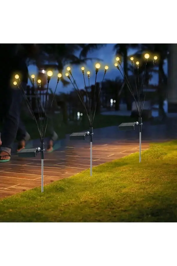 Güneş Enerjili Solar 6 Ledli Bahçe Balkon Peyzaj Teras Süs Lambası Aydınlatması