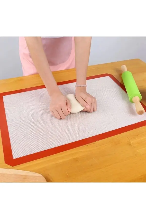 Yapışmaz Slikon Fırın Pişirme Matı Hamur Açma Matı