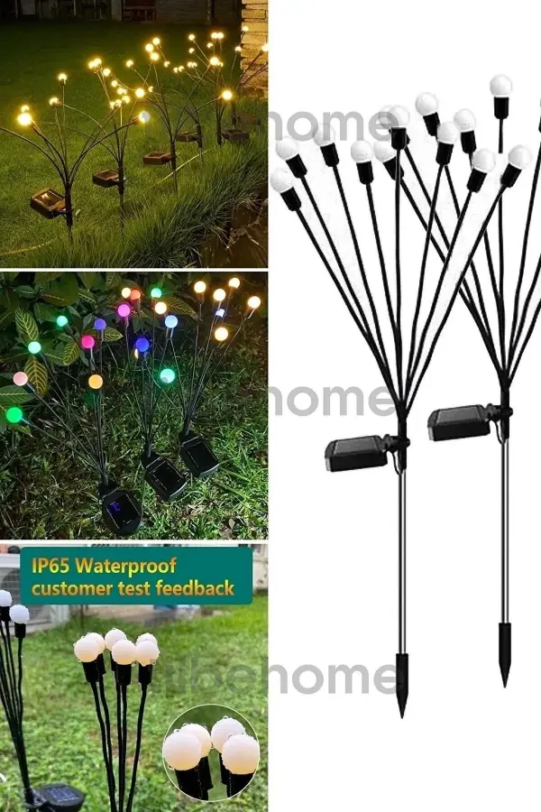 6 Ledli Solar Bahçe Işıkları Renkli Dış Mekan Peyzaj Bahçe Çiti Güneş Enerjili Süs Lambalar