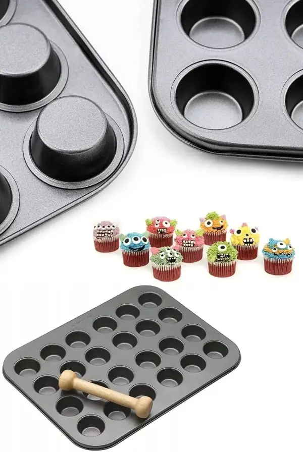 Muffin Kalıbı 24lü Fırın Mini Kek Browni Kekstra Kurabiye Kalıbı Cakecub Kapsülü Muffin Baking Pan