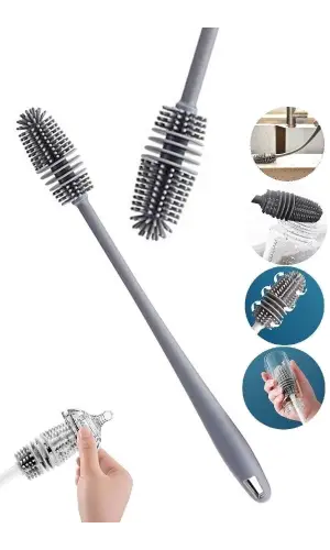 Biberon Emzik Temizleyici Tpr Silikon Fırça Kavanoz Termos Suluk Sürahi Yağ Şişe Temizleme Fırçası