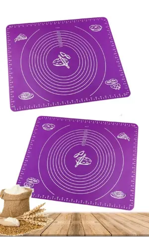 Hamur Açma Silikon Pasta Fırın Pişirme Matı Mutfak Tezgah Hamur Açma Yoğurma Ölçümlü Matı