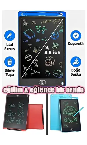 Lcd Tablet Hediyelik Writing 8.5 Inç Dijital Kalemli Çizim Yazı Tahtası Grafik Not Yazma Eğitim