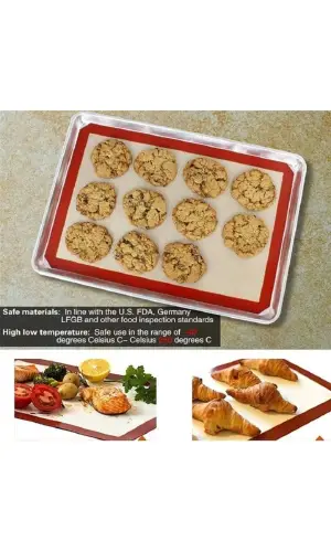 Yapışmaz Slikon Fırın Pişirme Matı Hamur Açma Matı