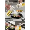 2li Çift Fonksiyonlu Cam Yağdanlık 550ml Zeytinyağı Sıvıyağ Şişesi Airfryer Sprey Yağlık Sirkelik