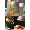 2li Çift Fonksiyonlu Cam Yağdanlık 550ml Zeytinyağı Sıvıyağ Şişesi Airfryer Sprey Yağlık Sirkelik