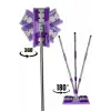Teleskopik Mikrofiber Mop Paspas Yedek Bezli Fayans Parke Temizleyici Mop Paspas Kıskaçlı Cam Silme