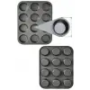 Cupcake Muffin Kalıbı Kek Kapsülü Muffin Kalıbı Çörek Browni Kek Kapsülü 12 Fincan Fırın Tepsisi