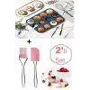 12 Lİ Muffin Mini Kek Kalıbı Cup Fırça Spatula Set Pasta Kek Çörek Hazırlama Pişirme 2 Li Set