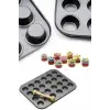 Muffin Kalıbı 24lü Fırın Mini Kek Browni Kekstra Kurabiye Kalıbı Cakecub Kapsülü Muffin Baking Pan