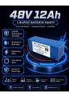 48V 12Ah Akıllı Bluetooth BMSli LiFePO4 Elektrikli Motosiklet Aküsü