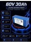 60V 30Ah Akıllı Bluetoothlu BMSli LiFePO4 Elektrikli Motosiklet Aküsü