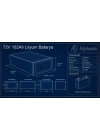 72V 102Ah Akıllı Bluetooth BMSli LiFePO4 Elektrikli Otomobil Aküsü