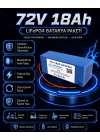 72V 18Ah Akıllı Bluetooth BMSli LiFePO4 Elektrikli Motosiklet Aküsü