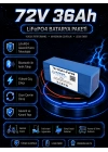 72V 36Ah Akıllı Bluetooth BMSli LiFePO4 Elektrikli Motosiklet Aküsü