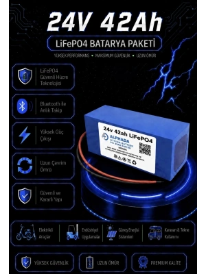 24V 42Ah LiFePO4 Tekerlekli Sandalye Aküsü