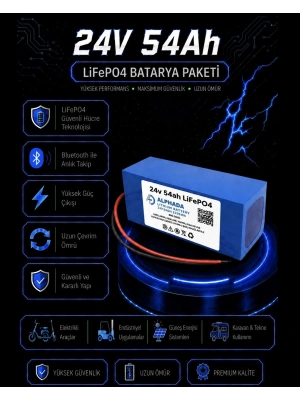 24V 54Ah LiFePO4 Tekerlekli Sandalye Aküsü