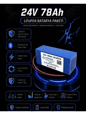 24V 78Ah LiFePO4 Tekerlekli Sandalye Aküsü