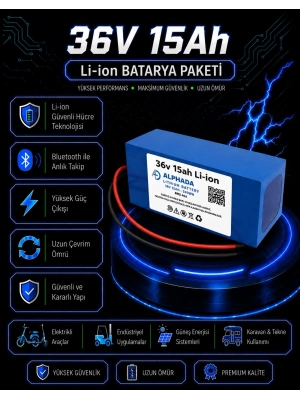 36V 15Ah Li-ion Elektrikli Bisiklet Bataryası