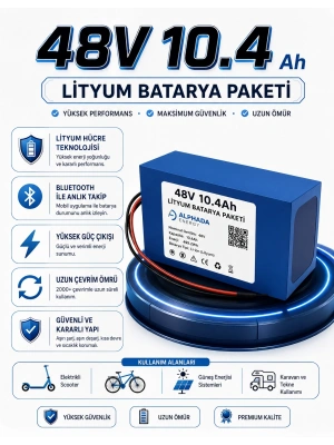 48V 10.4Ah Lityum Elektrikli Bisiklet Bataryası