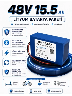 48V 15.5Ah Lityum Elektrikli Motosiklet Bisiklet Bataryası