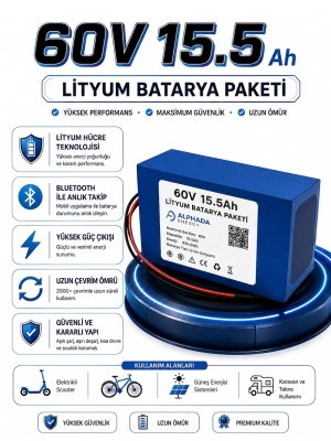 60V 15.5Ah Lityum-İyon Batarya