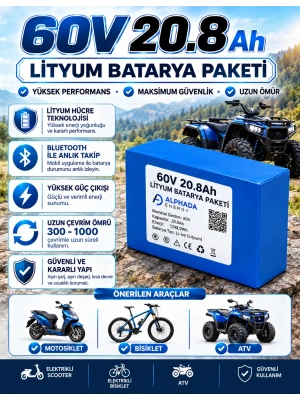 60V 20.8 Ah Lityum-İyon Batarya