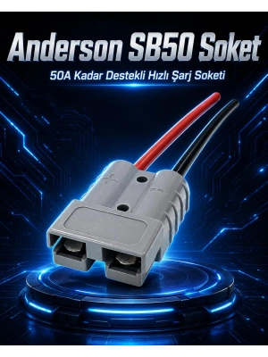 Anderson SB50 Soket 50A Hızlı Şarj Bağlantı Konnektörü