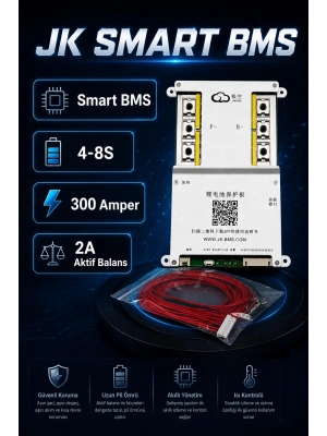JK Smart 4-8S 300A Bluetooth Akıllı BMS