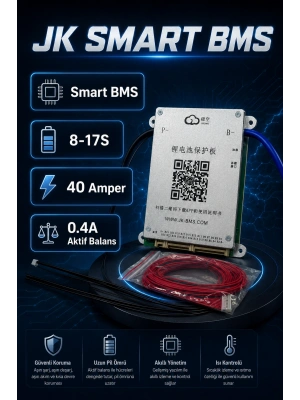 JK Smart 8-17S 40A Bluetooth Akıllı BMS