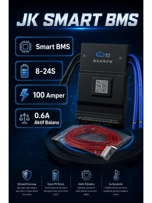 JK Smart 8-24S 100A Bluetooth Akıllı BMS