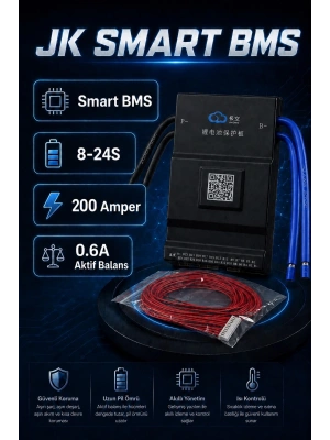 JK Smart 8-24S 200A Bluetooth Akıllı BMS