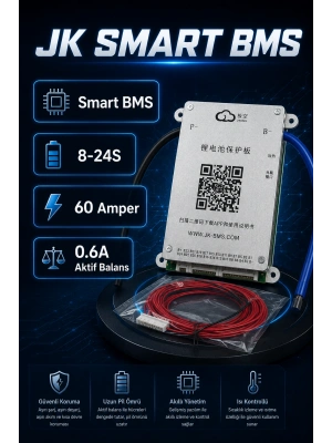 JK Smart 8-24S 60A Bluetooth Akıllı BMS