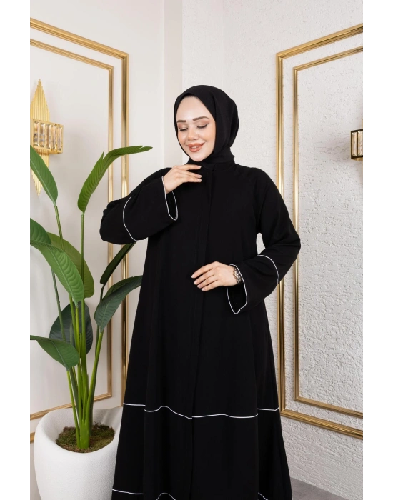 Medine Ipeği Biyeli Ahsen Feracce (SİYAH)
