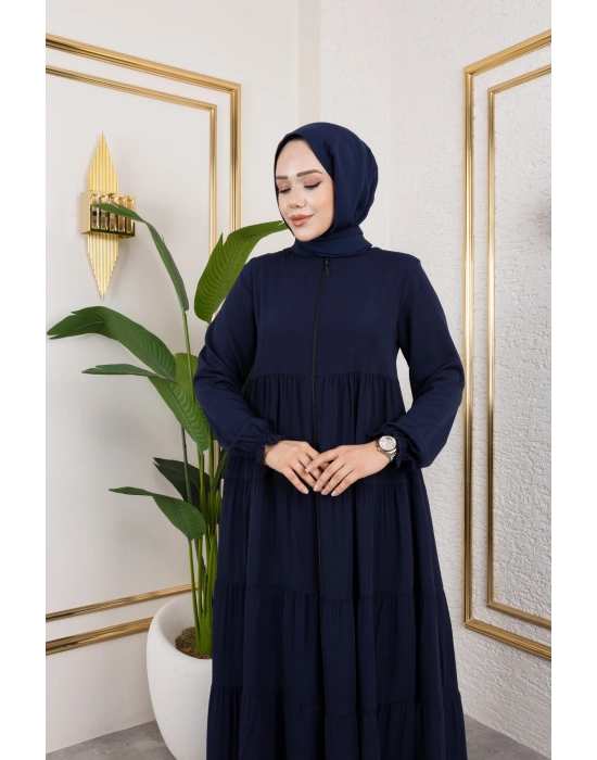 Medine İpeği 5 Kat Büzgülü Mevlana Feracce