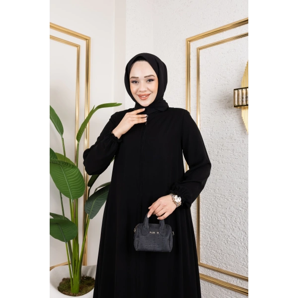 Medine Ipeği Mevlana Feracce (SİYAH)